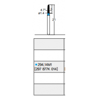 Osung Crown Anterior/ Labial, Axial, Lingual Axial Reduction and Margin Sloped Shoulder (Taper) FG Shank 294-14M1 (297 877K 014) Medium Grit Diamond Bur 5/PK
