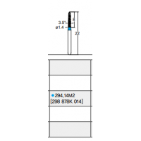 Osung Crown Anterior/ Labial, Axial, Lingual Axial Reduction and Margin Sloped Shoulder (Taper) FG Shank 294-14M2 (298 878K 014) Medium Grit Diamond Bur 5/PK