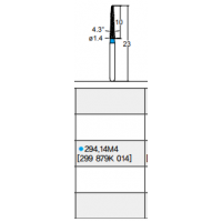 Osung Crown Anterior/ Labial, Axial, Lingual Axial Reduction and Margin Sloped Shoulder (Taper) FG Shank 294-14M4 (299 879K 014) Medium Grit Diamond Bur 5/PK