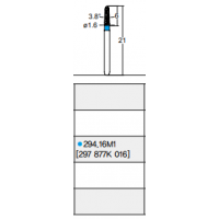 Osung Crown Anterior/ Labial, Axial, Lingual Axial Reduction and Margin Sloped Shoulder (Taper) FG Shank 294-16M1 (297 877K 016) Medium Grit Diamond Bur 5/PK