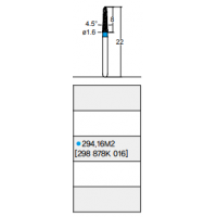 Osung Crown Anterior/ Labial, Axial, Lingual Axial Reduction and Margin Sloped Shoulder (Taper) FG Shank 294-16M2 (298 878K 016) Medium Grit Diamond Bur 5/PK