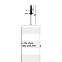 Osung Crown Anterior/ Labial, Axial, Lingual Axial Reduction and Margin Sloped Shoulder (Taper) FG Shank 294-16M4 (299 879K 016) Medium Grit Diamond Bur 5/PK