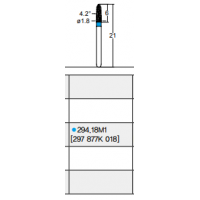 Osung Crown Anterior/ Labial, Axial, Lingual Axial Reduction and Margin Sloped Shoulder (Taper) FG Shank 294-18M1 (297 877K 018) Medium Grit Diamond Bur 5/PK