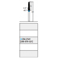 Osung Crown Anterior/ Labial, Axial, Lingual Axial Reduction and Margin Sloped Shoulder (Taper) FG Shank 294-21M1 (299 879 021) Medium Grit Diamond Bur 5/PK