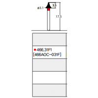 Osung Etcetera Extra Shape FG Shank 466-31F1 (466AOC-031F) Fine Grit Diamond Bur 5/PK