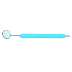 Dental Mirror, Softgrip Handle, Simple Stem, Blue, 5/pack