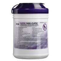 PDI Super Sani-Cloth Disinfecting, Germicidal Disposable Wipes, LARGE 6" x 6.75" 160/canister