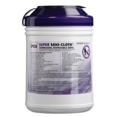 PDI Super Sani-Cloth Disinfecting, Germicidal Disposable Wipes, LARGE 6" x 6.75" 160/canister
