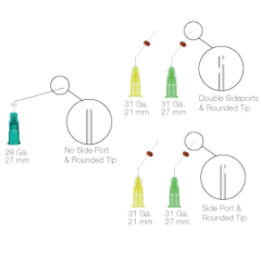 Pacdent OptiProbe Needle Tips with Single Sideport Irrigator Tips, 27 Ga.,21 mm tip length, Yellow, 20/pk