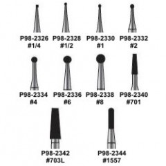 Pacdent HP Carbide bur, clinic pack (100 pcs)