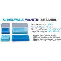  Premium Plus Autoclavable Magnetic Bur Stand (1 pc) - Large Rectangle without Cover, 14 holes