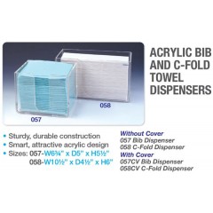  Premium Plus Acrylic C-Fold Towel Dispenser with Cover