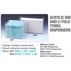  Premium Plus Acrylic Bib Dispenser, no cover