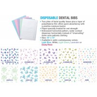 Premium Plus Disposable Dental Patient Bibs (500 pcs) - Monster Pattern