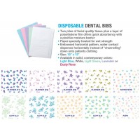  Premium Plus Disposable Dental Patient Bibs (500 pcs) - Dusty Rose