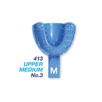  Premium Plus Disposable Impression Trays with Rim Lock (10 pcs) - Upper Medium
