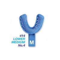 Premium Plus Disposable Impression Trays with Rim Lock (10 pcs) - Lower Medium