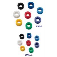  Premium Plus Autoclavable Silicone Instrument Rings - Large (6mm), 25 pack, Black