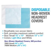  Premium Plus Disposable Non-Woven Headrest Covers (500 pcs) - Medium