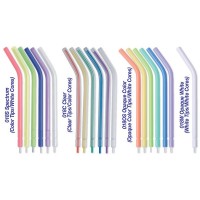  Premium Plus Disposable Air-Water Syringe Tips (250 pcs) - Clear Tips/Color Core