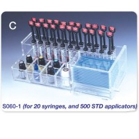  Premium Plus Deluxe Acrylic Composite Organizer, Standard, for 20 Syringes and 500 Standard Micro Applicators
