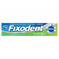 P&G Fixodent Denture Adhesive Cream Complete Fresh Mint, 2.4 oz