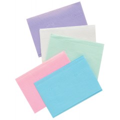 House Brand Patient Bibs ( Patient Towels) 13" x 18", 3 Ply, Blue 500 / Box