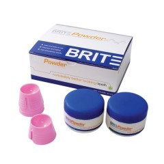 PacDent Brite Powder - 1 X Brite Powder kit: 2 jars of powder (2 X 20 ml), 10 dappen dishes, 5 mixing spatulas, 1 measuring scoop, 1 user instructions