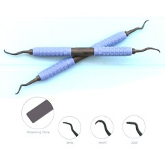 PacDent ImplaKlean™ Implant Deplaquer/Scaler Set - Intro pack (1 of each) with sharpening stone