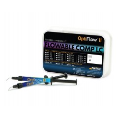 PacDent OptiFlow™ II, Flowable Composites, LC 4-pack: 4x 1.5 gm Syringes & 20 Blue Flo-Tips - D3