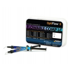 PacDent OptiFlow™ II, Flowable Composites, LC 4-pack: 4x 1.5 gm Syringes & 20 Blue Flo-Tips - D4