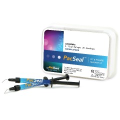 PacDent PacSeal™ Pit & Fissure Sealant - 4 X 1.2 ml. syringes, 20 X brush tips, natural shade
