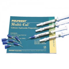 Pulpdent Multi-Cal Calcium Hydroxide Paste 4x 1.2ml Multi-Cal + 8 Bent Tips