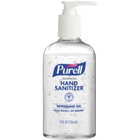 PURELL® Advanced Hand Sanitizer, Gel, 8 fl oz Pump Round Bottle