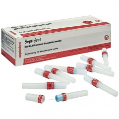 SEPTODONT SEPTOJECT EVOLUTION NEEDLES - Dental Needle, 27G Short, Orange 25mm, 100/bx