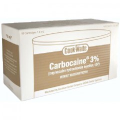 Cook-Waite Carbocaine 3% (Mepivacaine HCL 3%) Local Anesthetic Rx