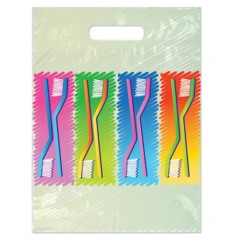 Sherman Dental NEON BRUSHES FULL COLOR BAG 9" x 13"