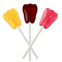 Sherman Dental DR. JOHN'S SWEET ORIGINALS TROPICAL FRUIT TOOTH SHAPED POPS (SUGAR FREE) - 150