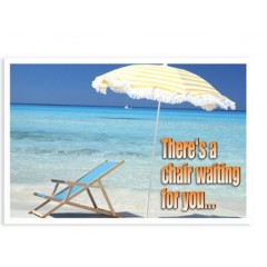 Sherman Dental BEACH CHAIR POSTCARD