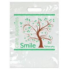 Sherman Dental LARGE TWO COLOR TREE SMILES BAG 9" x 13"