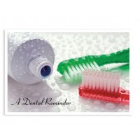 Sherman Dental RED / GREEN BRUSH POSTCARD