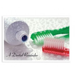 Sherman Dental RED / GREEN BRUSH POSTCARD