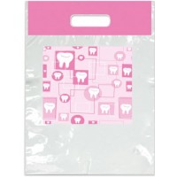 Sherman Dental SMALL PINK TOOTH BAG 7 1/2" x 9"