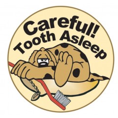 Sherman Dental TEETH ASLEEP STICKERS
