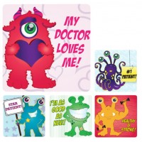 Sherman Dental HEALTHY & STRONG MONSTER MEDICAL PATIENT STICKERS