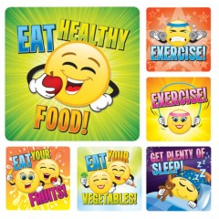 Sherman Dental HEALTHY EMOTICON STICKERS (100)