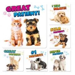 Sherman Dental PUPPY & KITTEN PATIENT STICKERS (100)