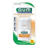 SUNSTAR GUM® DENTAL FLOSS   STARTER SIZE Fine Floss, Refillable Dispenser, Unwaxed, 200 yds.