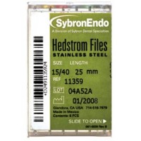 SybronEndo Hedstrom Files 6/Box. Stainless Steel