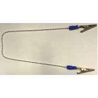 TMG Bib Clip ( Bib Holder / Napkin Holder )  chain-type 14"  Blue